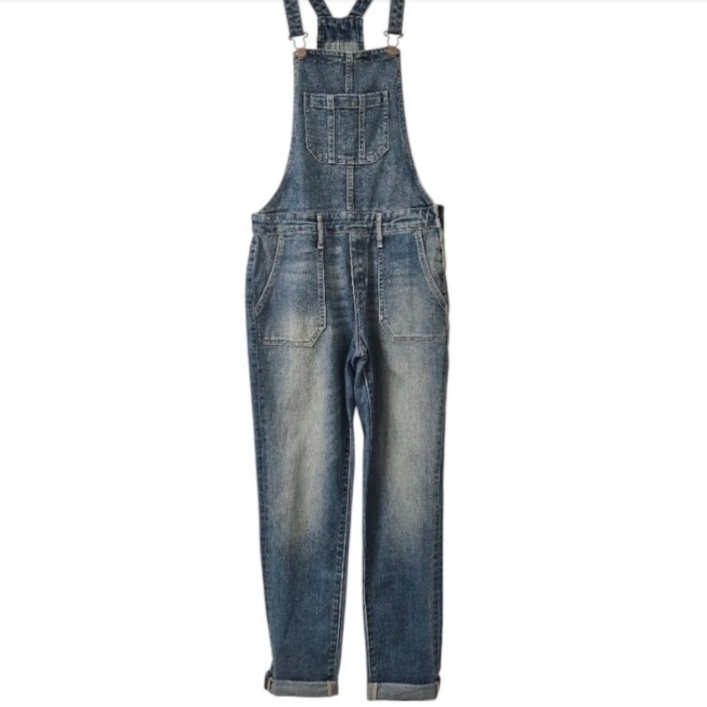 6  OLD NAVY BLUE DENIM OVERALLS WOMEN'S SIZE O - Picture 2 of 10